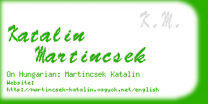 katalin martincsek business card